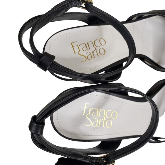 Franco Sarto Womens 9 Olina 2 Wicker Block Heel Ankle Strap Sandal NEW - Picture 8 of 11